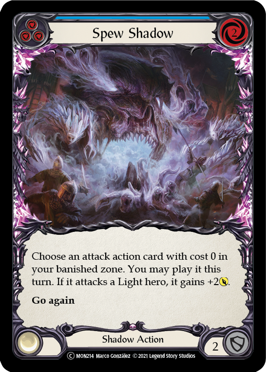 Spew Shadow (Blue) [U-MON214-RF] (Monarch Unlimited)  Unlimited Rainbow Foil | Good Games Morley
