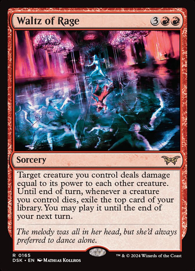 Waltz of Rage 165 (Duskmourn: House of Horror)  - Foil | Good Games Morley