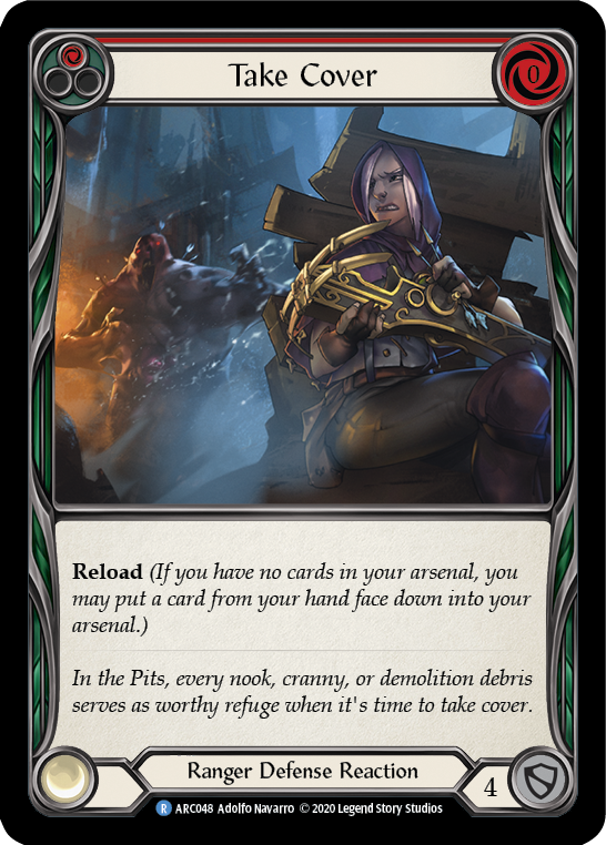 Take Cover (Red) [U-ARC048] (Arcane Rising Unlimited)  Unlimited Rainbow Foil | Good Games Morley