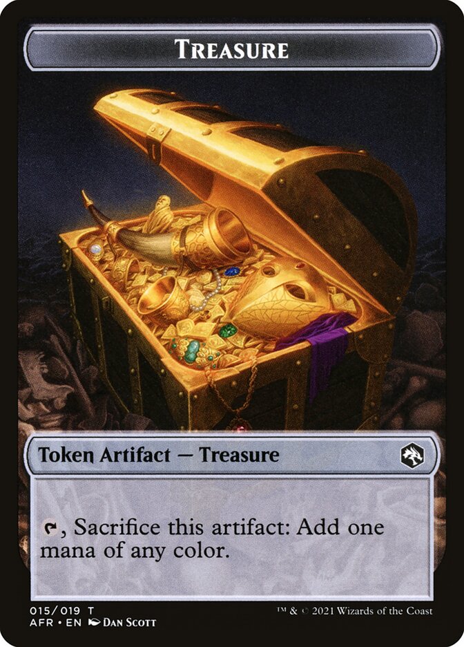 Clue // Treasure Double-Sided Token [Dungeons & Dragons: Adventures in the Forgotten Realms Commander Tokens] | Good Games Morley