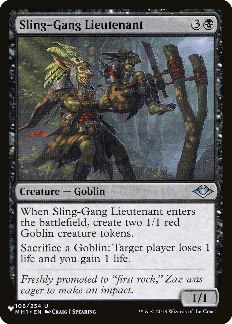 Sling-Gang Lieutenant [The List] | Good Games Morley