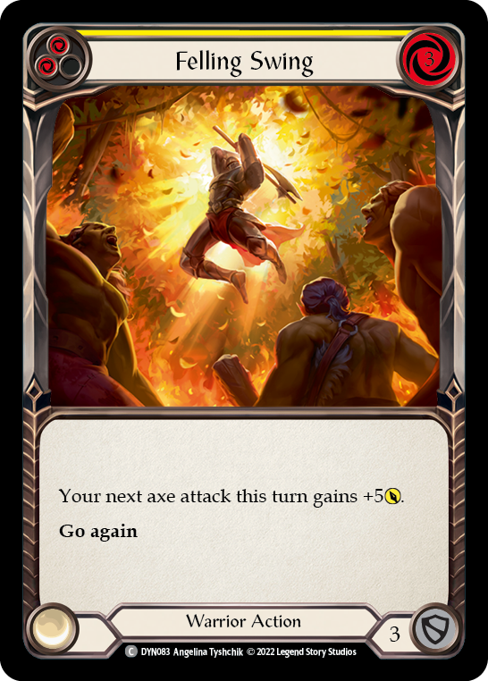 Felling Swing (Yellow) [DYN083] (Dynasty)  Rainbow Foil | Good Games Morley