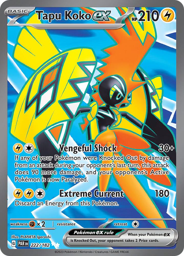 Tapu Koko ex 222/182 (SV04: Paradox Rift)  - Holofoil | Good Games Morley