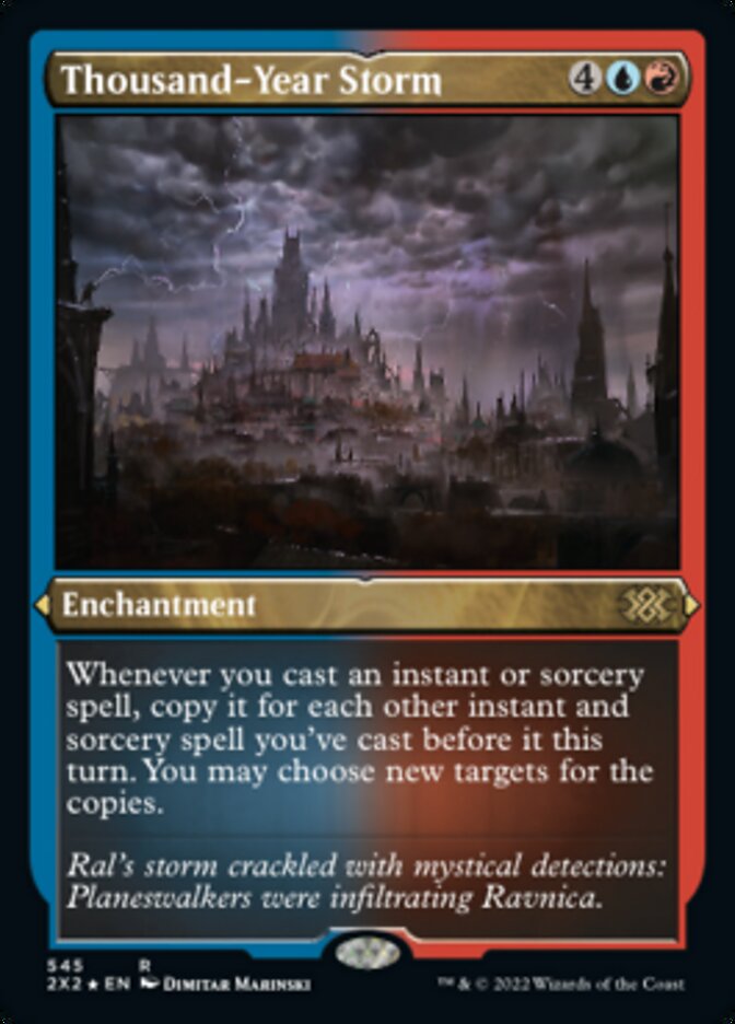Thousand-Year Storm (Foil Etched) [Double Masters 2022] | Good Games Morley