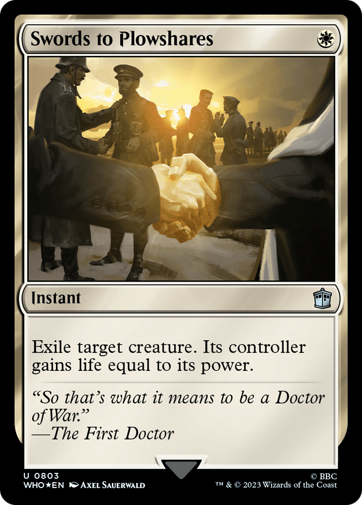 Swords to Plowshares (Surge Foil) [Doctor Who] | Good Games Morley