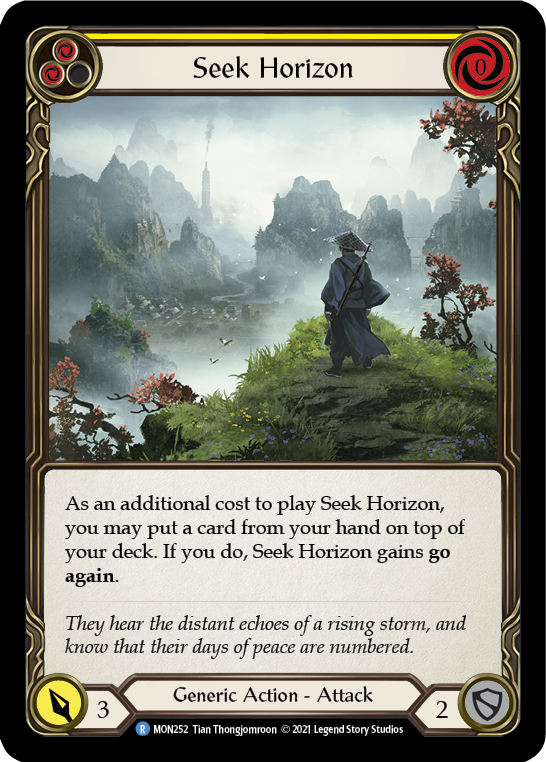 Seek Horizon (Yellow) [MON252-RF] (Monarch)  1st Edition Rainbow Foil | Good Games Morley