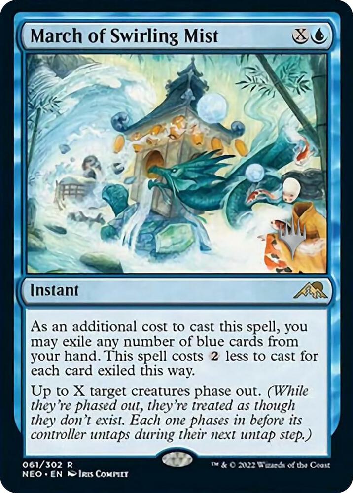 March of Swirling Mist 61p/157 (Promo Pack: Kamigawa: Neon Dynasty)  - Foil | Good Games Morley
