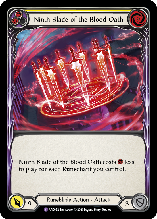 Ninth Blade of the Blood Oath [U-ARC082] (Arcane Rising Unlimited)  Unlimited Rainbow Foil | Good Games Morley