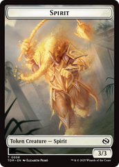Spirit (0008) // Spirit (0009) Double-Sided Token [Tarkir: Dragonstorm Tokens] | Good Games Morley
