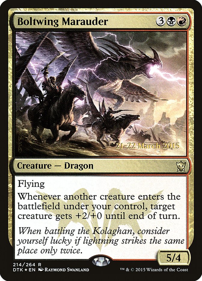 Boltwing Marauder [Dragons of Tarkir Prerelease Promos] | Good Games Morley