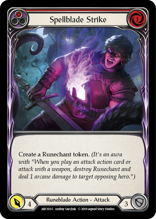 Spellblade Strike (Red) [ARC103-C] (Arcane Rising)  1st Edition Normal | Good Games Morley