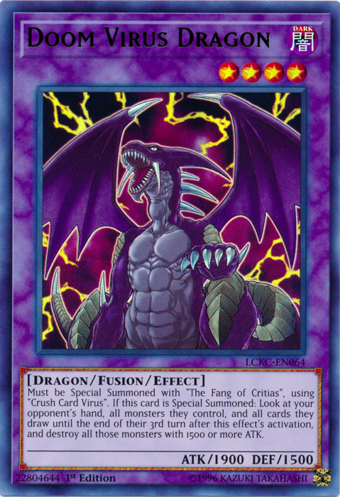 Doom Virus Dragon [LCKC-EN064] Ultra Rare | Good Games Morley