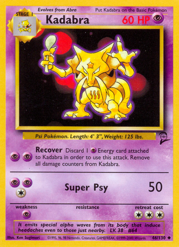 Kadabra (46/130) [Base Set 2] | Good Games Morley
