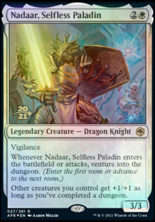 Nadaar, Selfless Paladin [Dungeons & Dragons: Adventures in the Forgotten Realms Prerelease Promos] | Good Games Morley