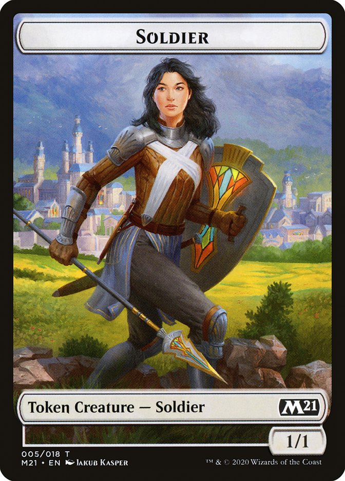 Cat (011) // Soldier Double-Sided Token [Core Set 2021 Tokens] | Good Games Morley