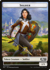 Knight // Soldier Double-Sided Token [Core Set 2021 Tokens] | Good Games Morley