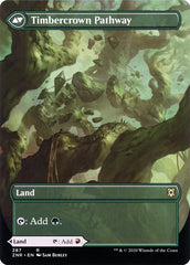 Cragcrown Pathway // Timbercrown Pathway (Borderless Alternate Art) [Zendikar Rising] | Good Games Morley