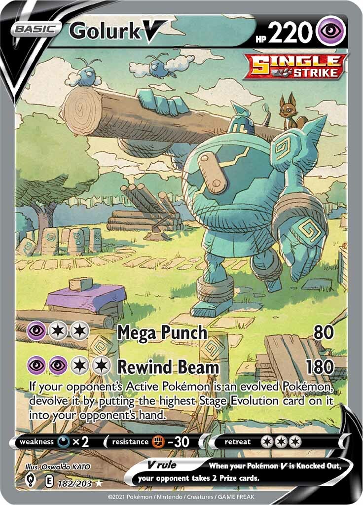 Golurk V (182/203) [Sword & Shield: Evolving Skies] | Good Games Morley