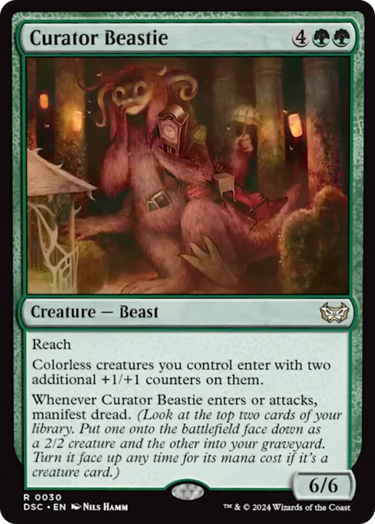 Curator Beastie (Extended Art) [Duskmourn: House of Horror Commander] | Good Games Morley