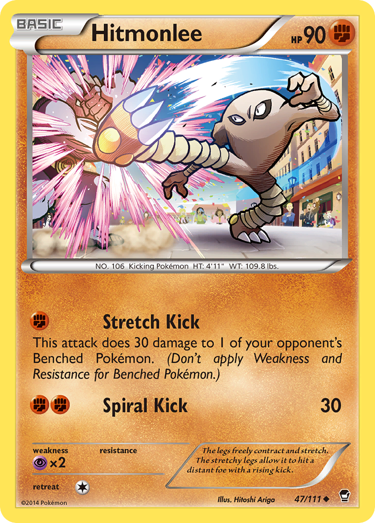Hitmonlee (47/111) [XY: Furious Fists] | Good Games Morley