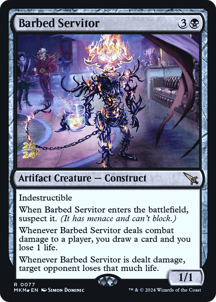 Barbed Servitor [Murders at Karlov Manor Prerelease Promos] | Good Games Morley