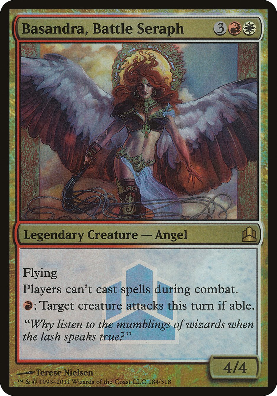 Basandra, Battle Seraph (Launch) (Oversized) [Commander 2011 Oversized] | Good Games Morley