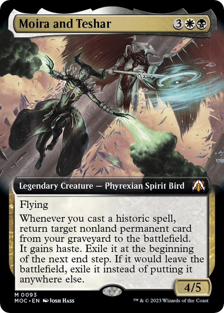 Moira and Teshar 93/444 (Commander: March of the Machine)  - Extended Art Foil | Good Games Morley