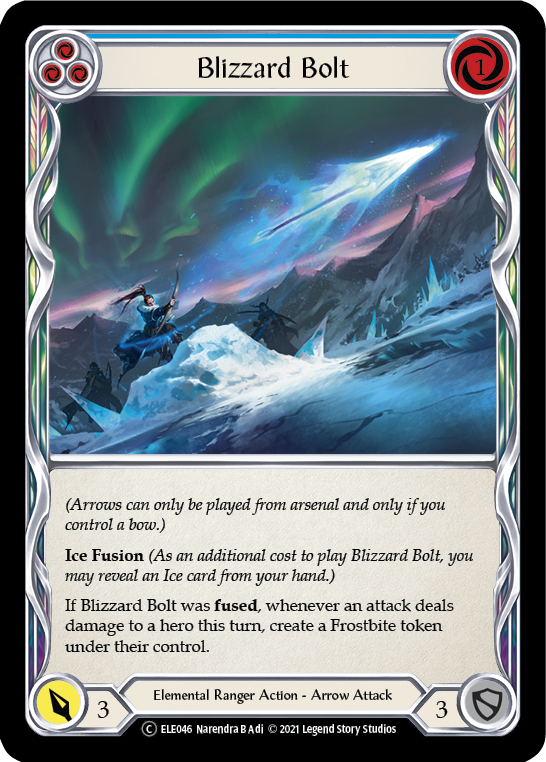 Blizzard Bolt (Blue) [U-ELE046] (Tales of Aria Unlimited)  Unlimited Rainbow Foil | Good Games Morley
