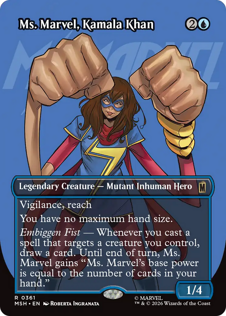 Ms. Marvel, Kamala Khan (Borderless) [Marvel Super Heroes] | Good Games Morley