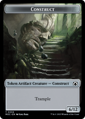 Phyrexian Golem // Construct Double-Sided Token [March of the Machine Commander Tokens] | Good Games Morley