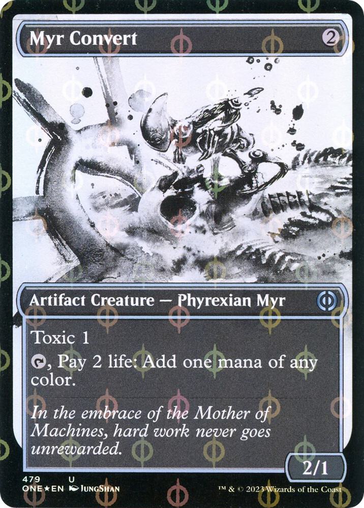 Myr Convert 479 (Phyrexia: All Will Be One)  - Showcase Compleat Foil | Good Games Morley