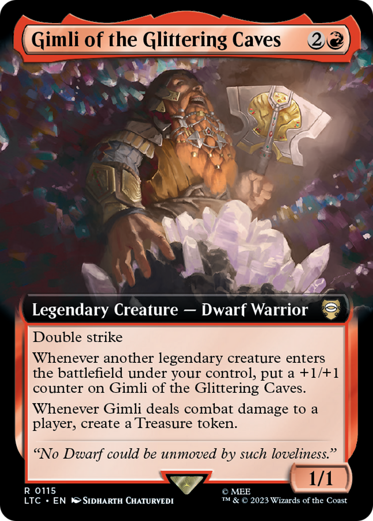 Gimli of the Glittering Caves (Extended Art) [The Lord of the Rings: Tales of Middle-Earth Commander] | Good Games Morley