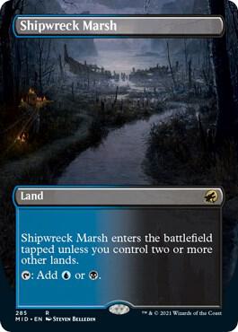 Shipwreck Marsh Borderless 285 (Innistrad: Midnight Hunt)  - Foil | Good Games Morley