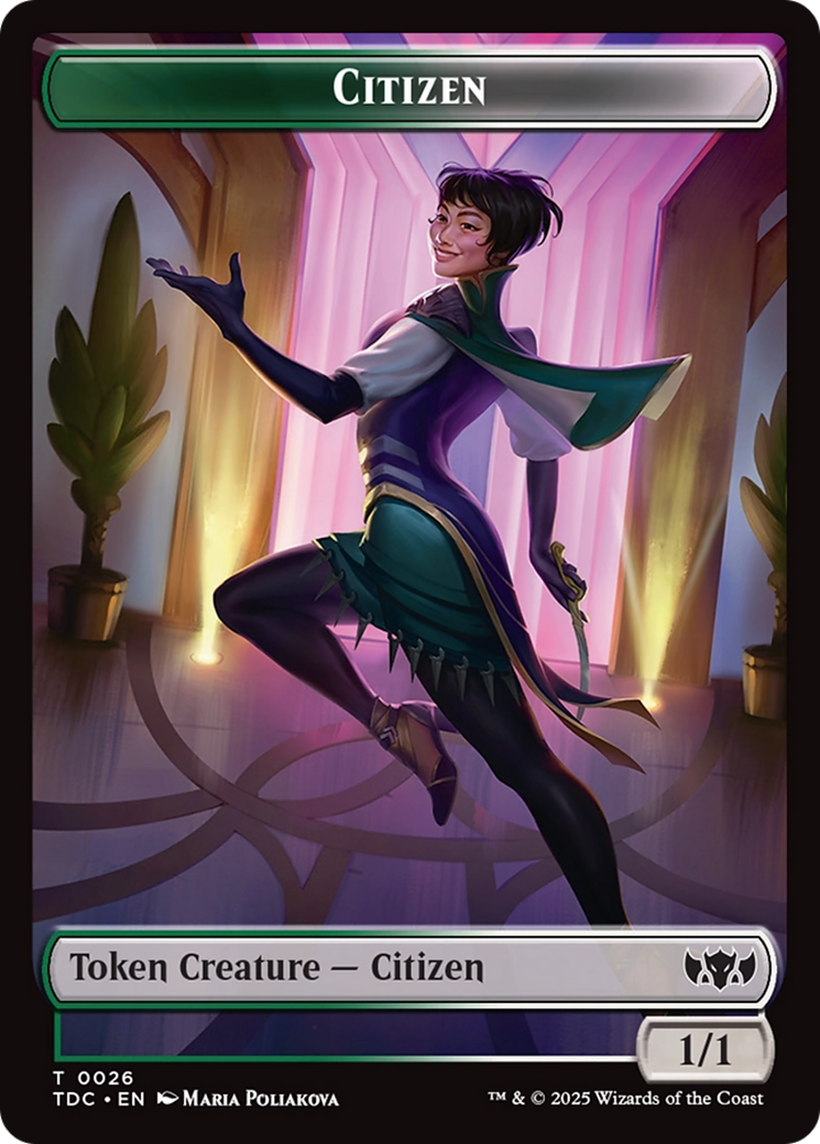 Eldrazi // Citizen Double-Sided Token [Tarkir: Dragonstorm Commander Tokens] | Good Games Morley