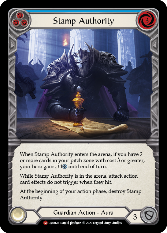 Stamp Authority [CRU028] (Crucible of War)  1st Edition Rainbow Foil | Good Games Morley