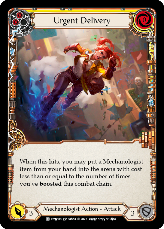 Urgent Delivery (Yellow) [DYN108] (Dynasty)  Rainbow Foil | Good Games Morley