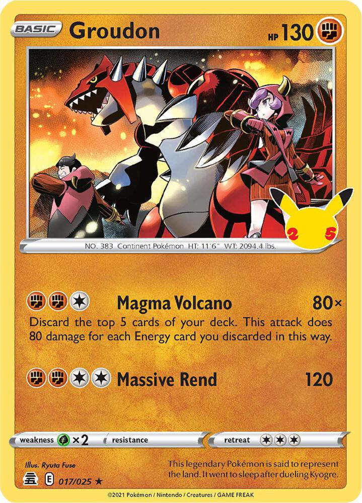 Groudon 017/025 (Celebrations)  - Holofoil | Good Games Morley