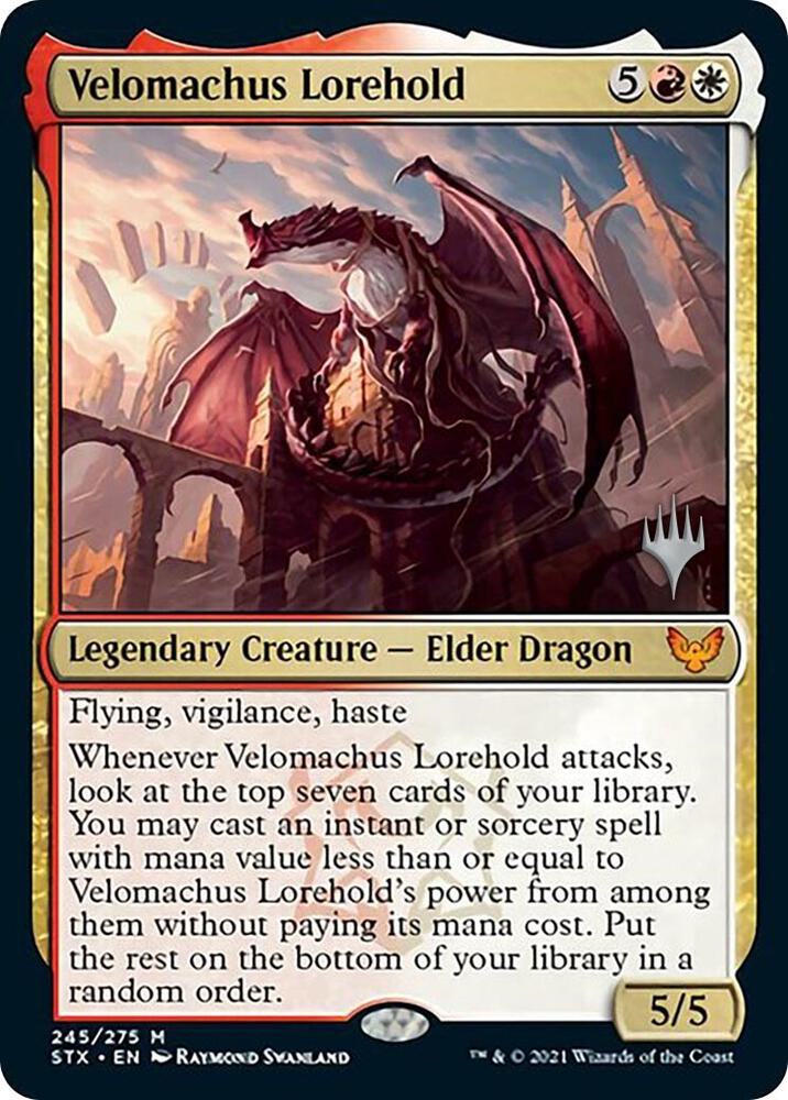 Velomachus Lorehold 245p/180 (Promo Pack: Strixhaven)  - Foil | Good Games Morley