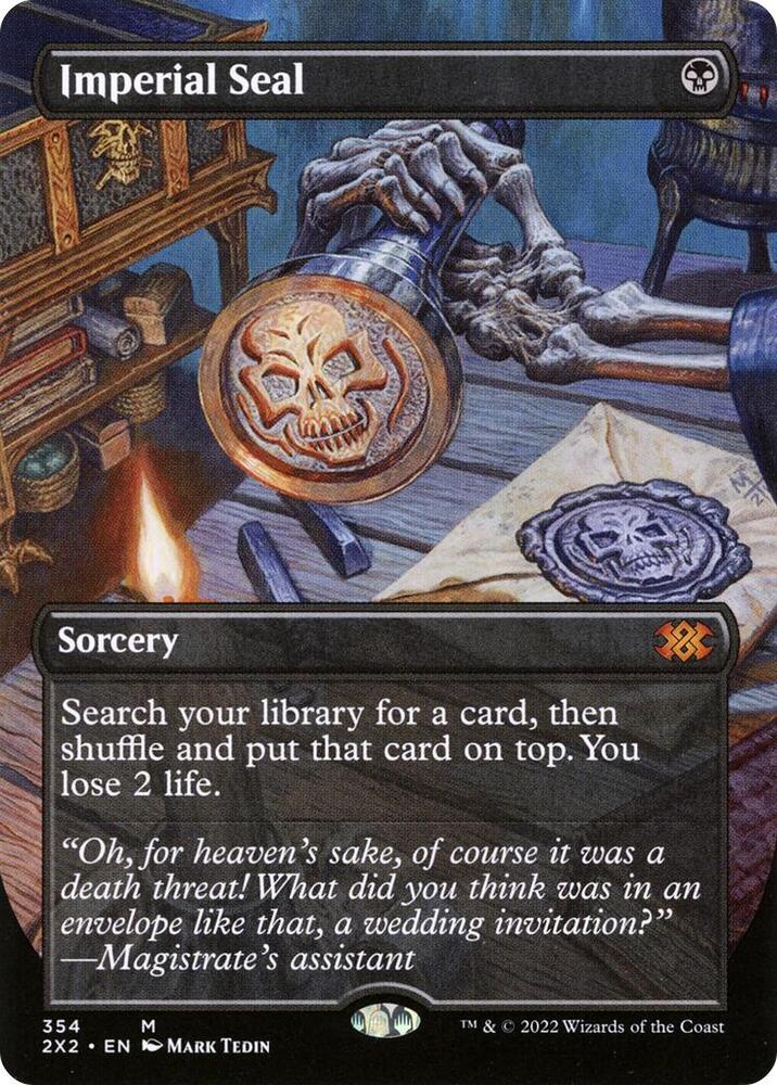Imperial Seal Borderless 354 (Double Masters 2022)  - Foil | Good Games Morley