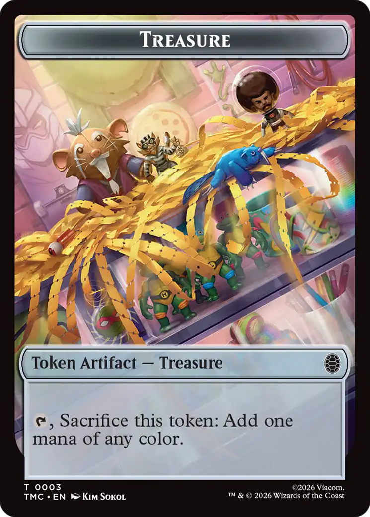 Treasure // Robot Double-Sided Token [Teenage Mutant Ninja Turtles Commander Tokens] | Good Games Morley