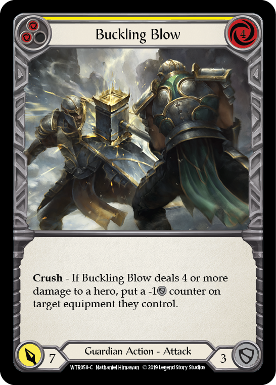 Buckling Blow (Yellow) [WTR058-C] (Welcome to Rathe)  Alpha Print Rainbow Foil | Good Games Morley