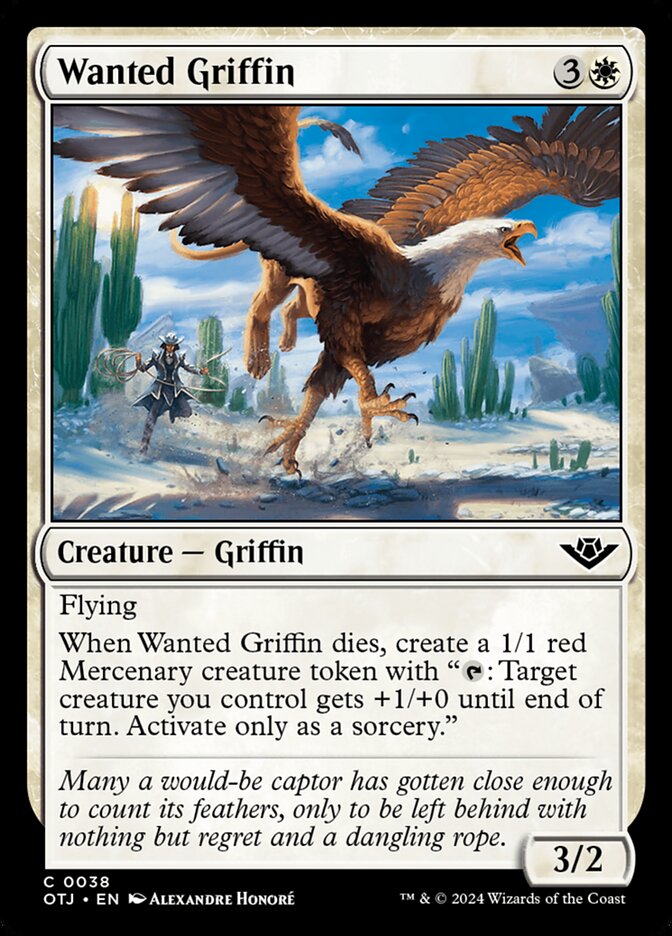 Wanted Griffin 38/286 (Outlaws of Thunder Junction)  - Foil | Good Games Morley
