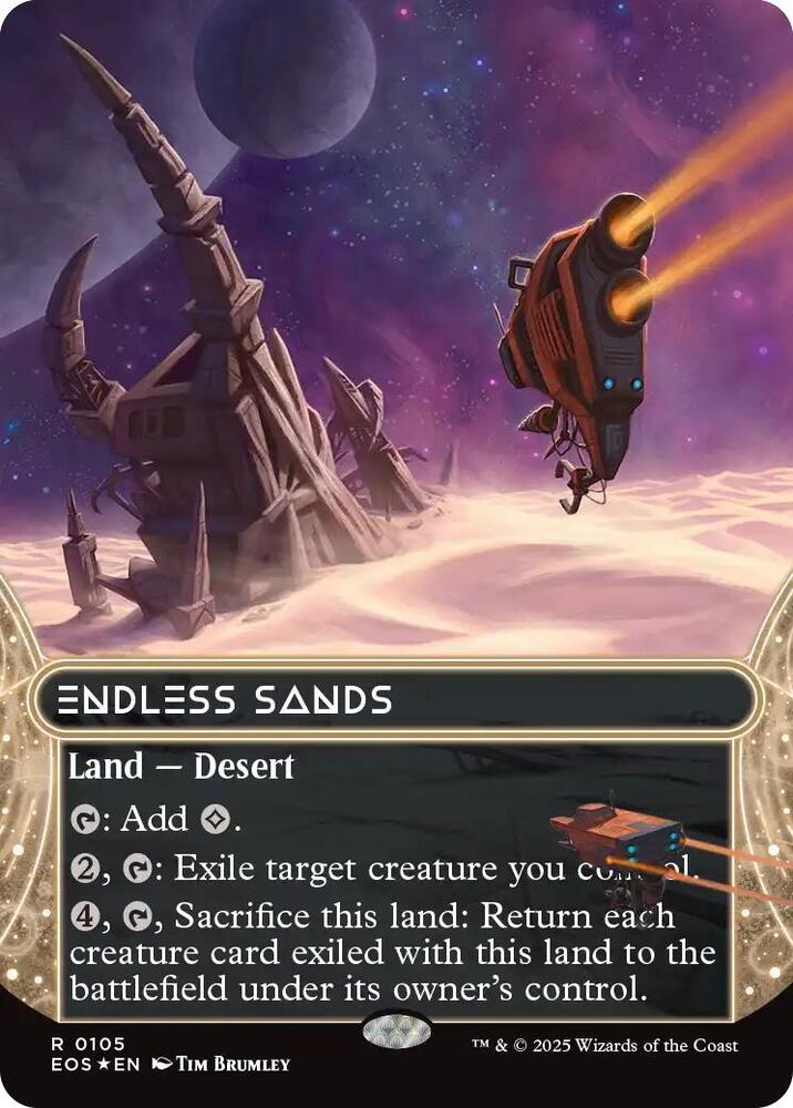 Endless Sands  105/45 (Edge of Eternities: Stellar Sights)  - Borderless Galaxy Foil | Good Games Morley