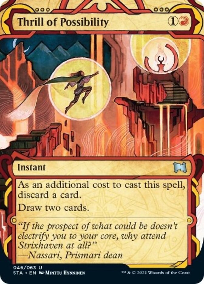 Thrill of Possibility (Foil Etched) [Strixhaven: School of Mages Mystical Archive] | Good Games Morley