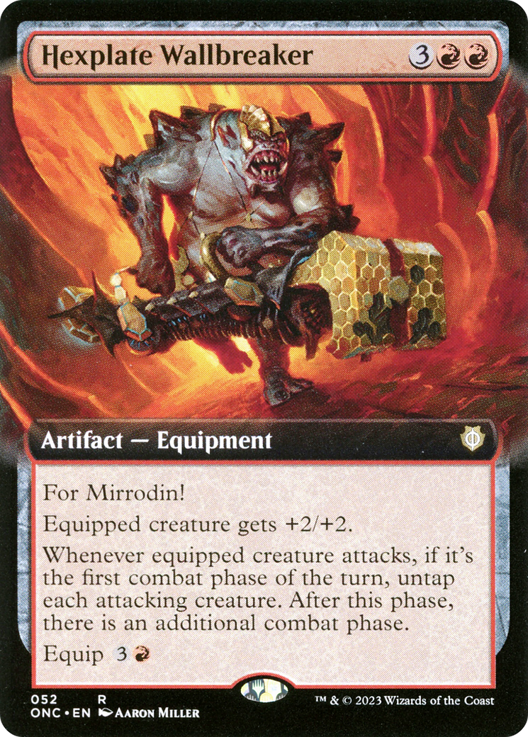 Hexplate Wallbreaker (Extended Art) [Phyrexia: All Will Be One Commander] | Good Games Morley