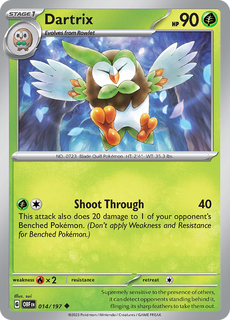 Dartrix (014/197) [Scarlet & Violet: Obsidian Flames] | Good Games Morley