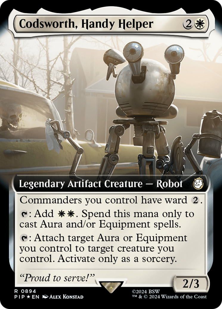 Codsworth, Handy Helper (Extended Art) (Surge Foil) [Fallout] | Good Games Morley