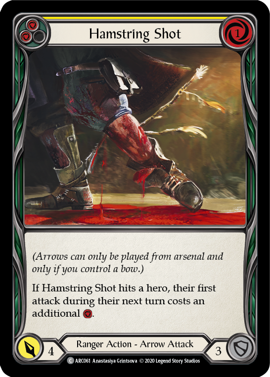 Hamstring Shot (Yellow) [U-ARC061] (Arcane Rising Unlimited)  Unlimited Rainbow Foil | Good Games Morley