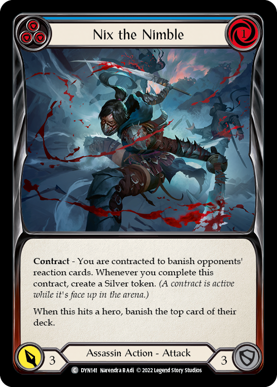 Nix the Nimble (Blue) [DYN141] (Dynasty)  Rainbow Foil | Good Games Morley