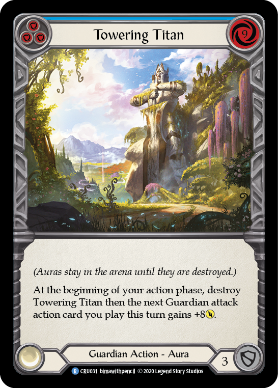 Towering Titan (Blue) [CRU031] (Crucible of War)  1st Edition Rainbow Foil | Good Games Morley